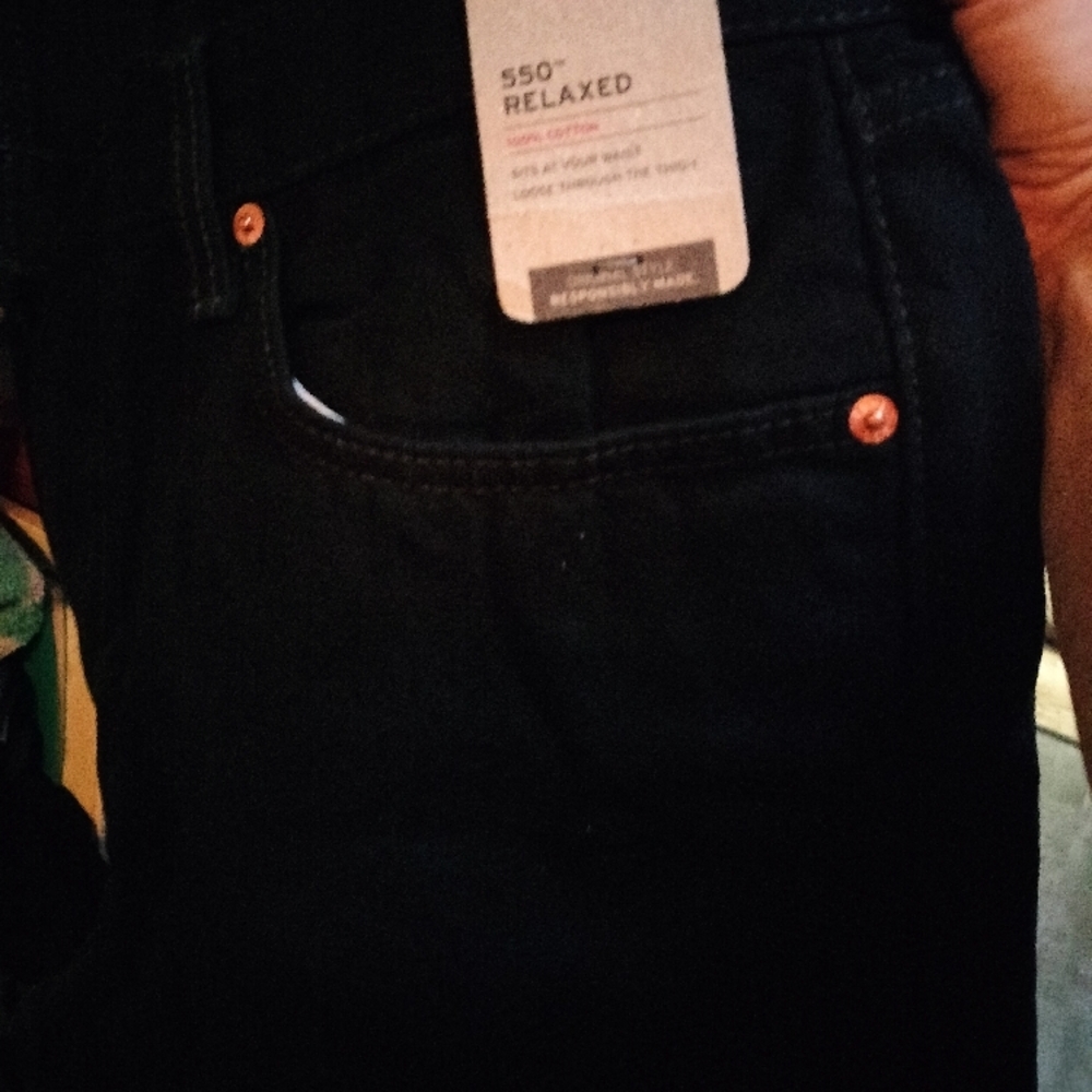 Levi's Black 550 Relaxed Jeans